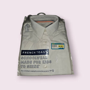 Boys' French Toast Short Sleeve Uniform Shirt, Size 6, White New